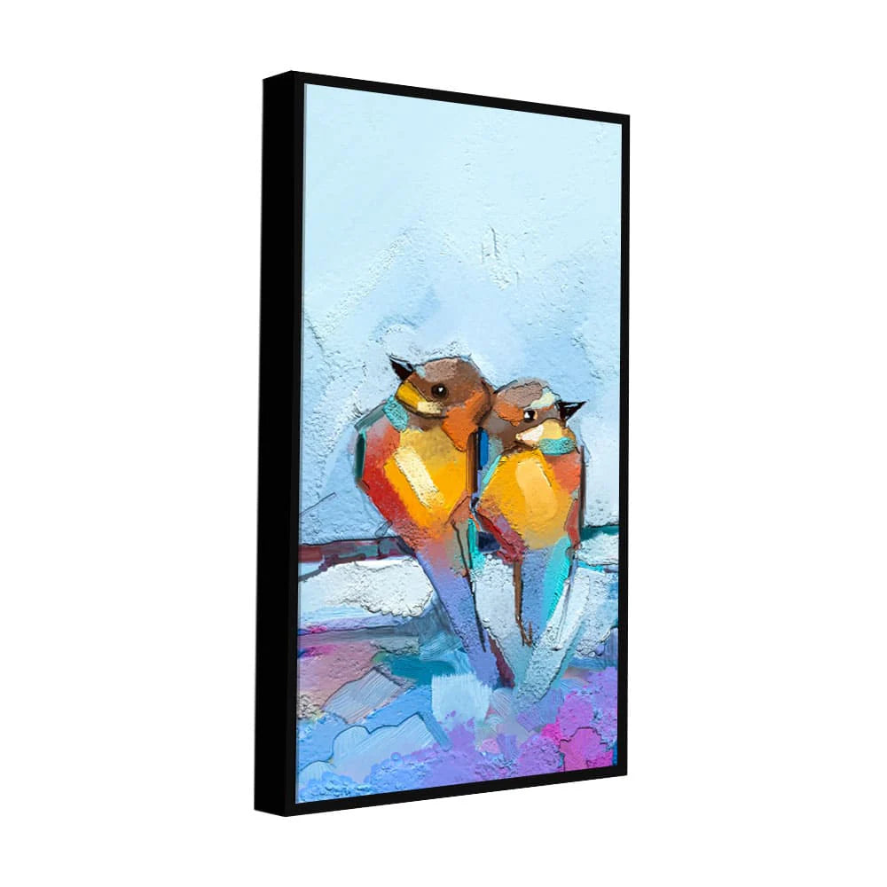 Beautiful Couple Birds Premium Canvas Wall Painting Decor Mantra