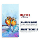 Beautiful Couple Birds Premium Canvas Wall Painting Decor Mantra