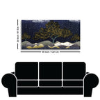 Beautiful Dark Blue Snowy Background Canvas Wall Painting DECORMANTRA