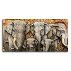 Beautiful Elephant Native Thai style Molding art wall Painting DECORMANTRA