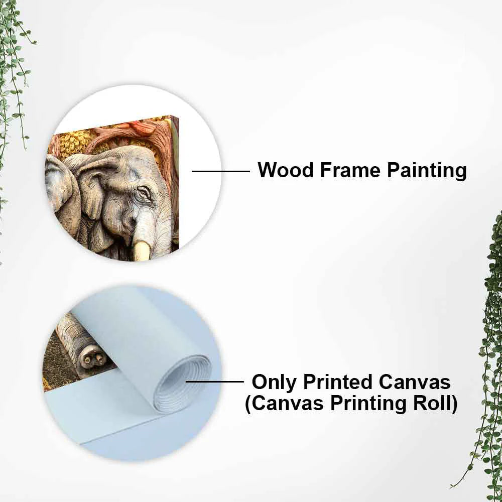 Beautiful Elephants Premium Wall Painting DECORMANTRA