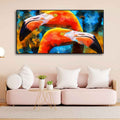 Beautiful Flamingo Couple Wall Painting Decor Mantra