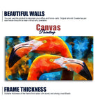 Beautiful Flamingo Couple Wall Painting Decor Mantra