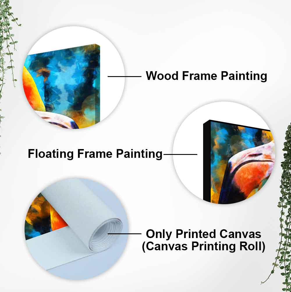 Beautiful Flamingo Couple Wall Painting Decor Mantra