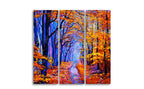 Beautiful Forest Canvas Wall Painting Set of 3 DECORMANTRA