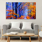 Beautiful Forest Canvas Wall Painting Set of Five DECORMANTRA