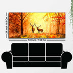 Beautiful Forest Deer Big Canvas Wall Painting DECORMANTRA