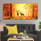 Beautiful Forest Deer Big Canvas Wall Painting DECORMANTRA