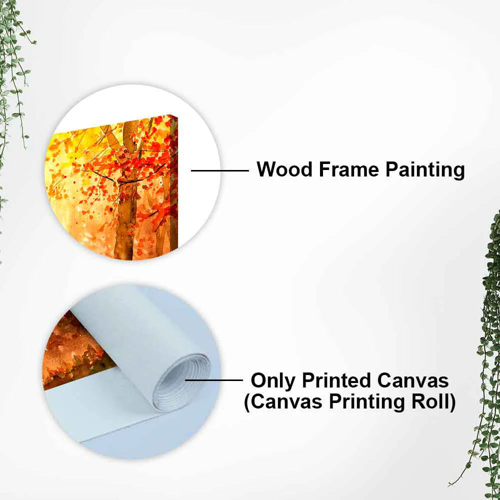 Beautiful Forest Deer Big Canvas Wall Painting DECORMANTRA