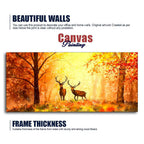Beautiful Forest Deer Big Canvas Wall Painting DECORMANTRA