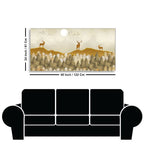 Beautiful Golden Deers Premium Canvas Wall Painting DECORMANTRA