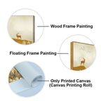 Beautiful Golden Deers Premium Canvas Wall Painting Decor Mantra