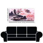 Beautiful Lake View Watercolor Art Canvas Wall Painting DECORMANTRA