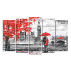 Beautiful London Canvas Wall Painting Set of Five Pieces DECORMANTRA