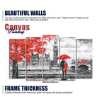 Beautiful London Canvas Wall Painting Set of Five Pieces DECORMANTRA