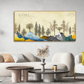 Beautiful Mountain Landscape with Trees Premium Canvas Wall painting DECORMANTRA