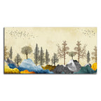 Beautiful Mountain Landscape with Trees Premium Canvas Wall painting DECORMANTRA