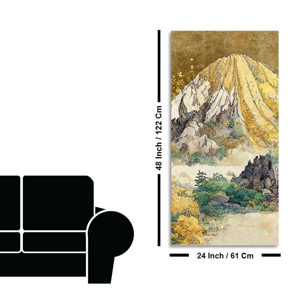 Beautiful Mountain Scenery Canvas Wall Painting DECORMANTRA