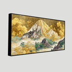 Beautiful Mountain Scenery Premium Canvas Wall Painting DECORMANTRA