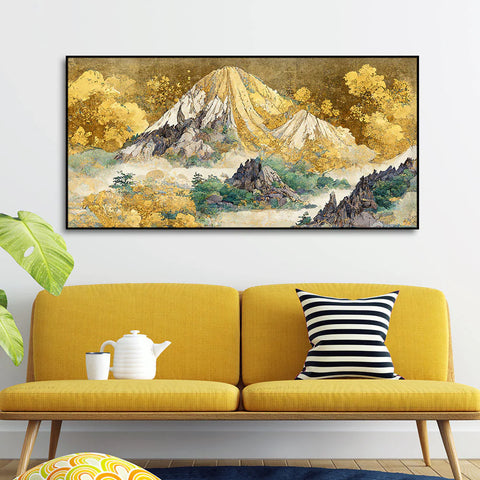 Beautiful Mountain Scenery Premium Canvas Wall Painting