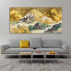 Beautiful Mountain Scenery Premium Canvas Wall Painting DECORMANTRA
