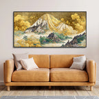 Beautiful Mountain Scenery Premium Canvas Wall Painting DECORMANTRA