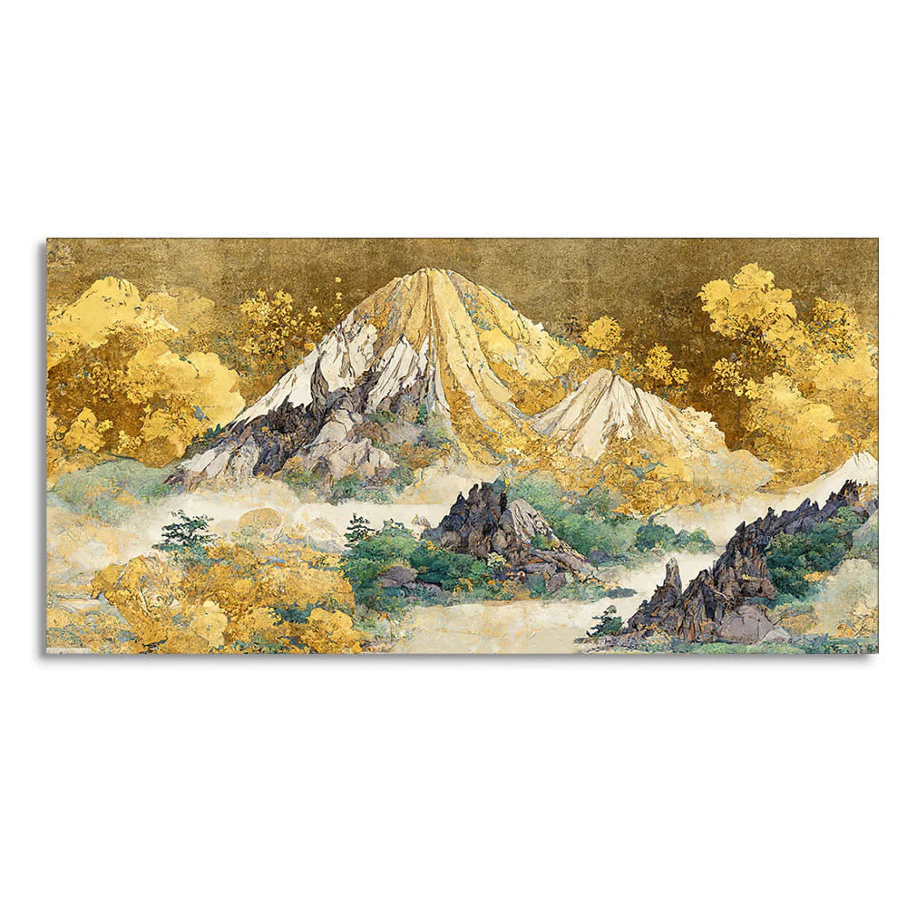 Beautiful Mountain Scenery Premium Canvas Wall Painting DECORMANTRA