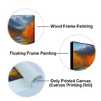 Beautiful Mountains with Autumn foliage of Trees Canvas Wall Painting DECORMANTRA