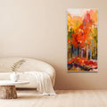 Beautiful Nature Wall Painting of Colorful Autumn Forest DECORMANTRA