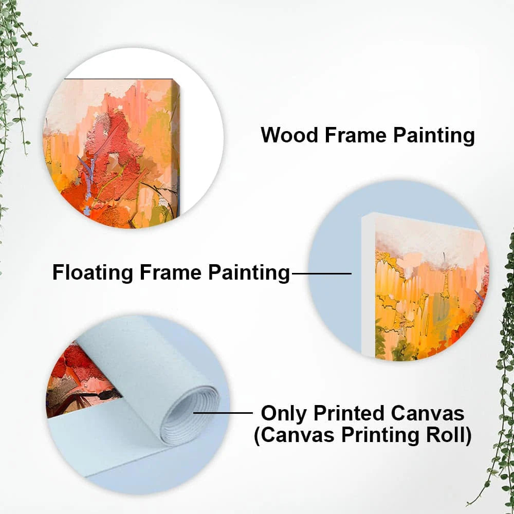Beautiful Nature Wall Painting of Colorful Autumn Forest DECORMANTRA