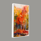 Beautiful Nature Wall Painting of Colorful Autumn Forest DECORMANTRA
