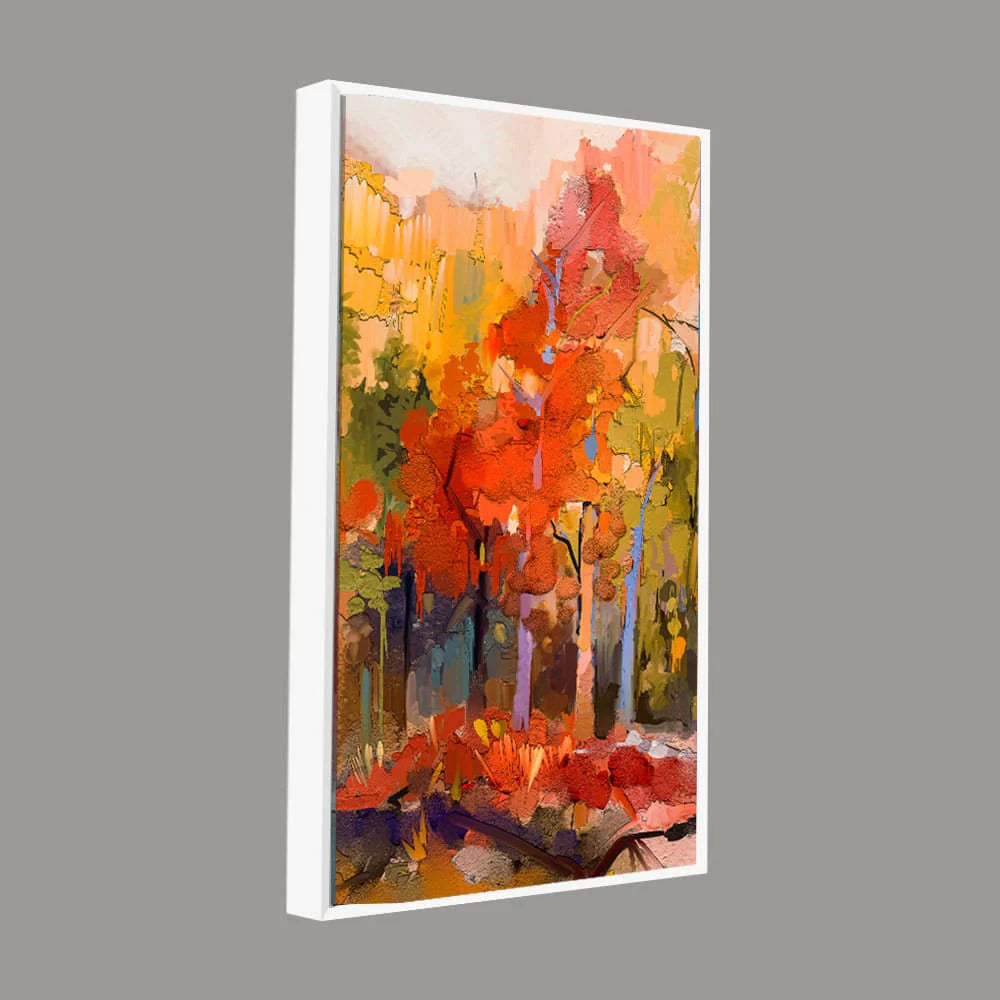 Beautiful Nature Wall Painting of Colorful Autumn Forest DECORMANTRA