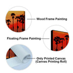 Beautiful Palm Tree on Sunset Canvas Wall Painting DECORMANTRA