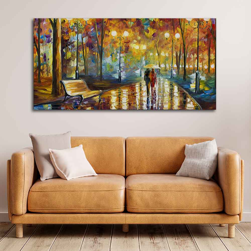 Beautiful Rain's Rustle Wall Painting DECORMANTRA