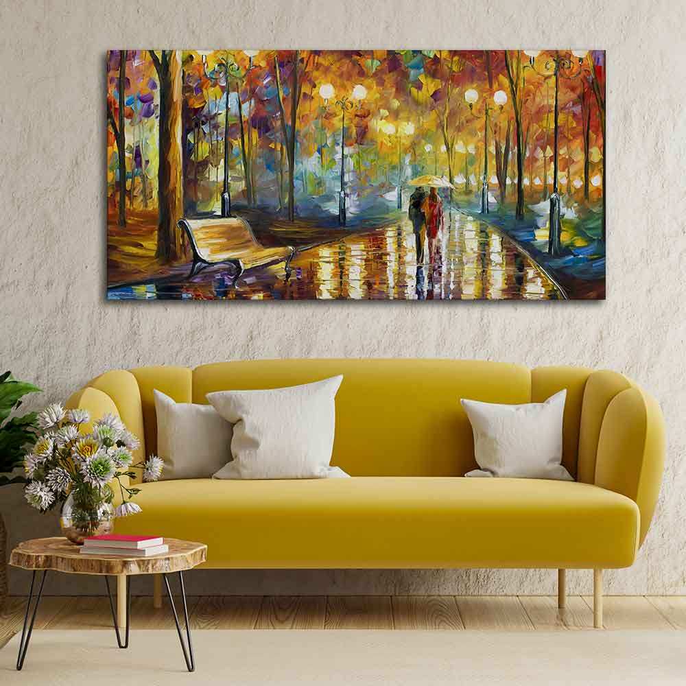 Beautiful Rain's Rustle Wall Painting DECORMANTRA