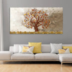 Beautiful Red and Yellow Leaf Tree Canvas Wall Painting DECORMANTRA