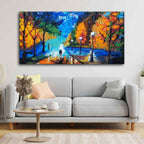 Beautiful Scenery of Couple Dating Canvas Wall Painting DECORMANTRA