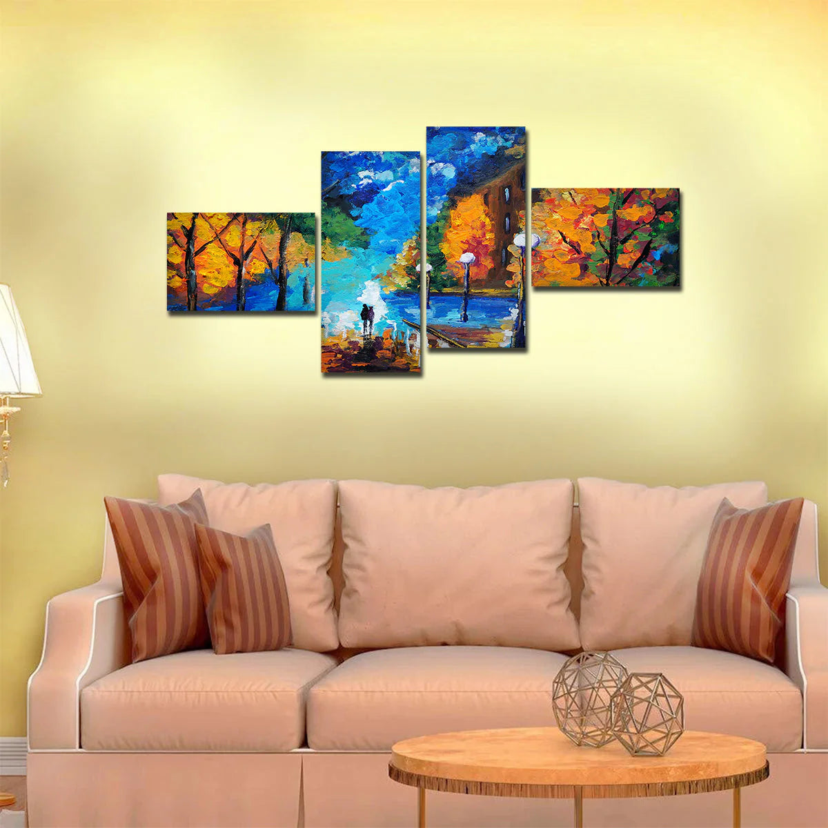Beautiful Scenery of Couple Dating Canvas Wall Painting DECORMANTRA