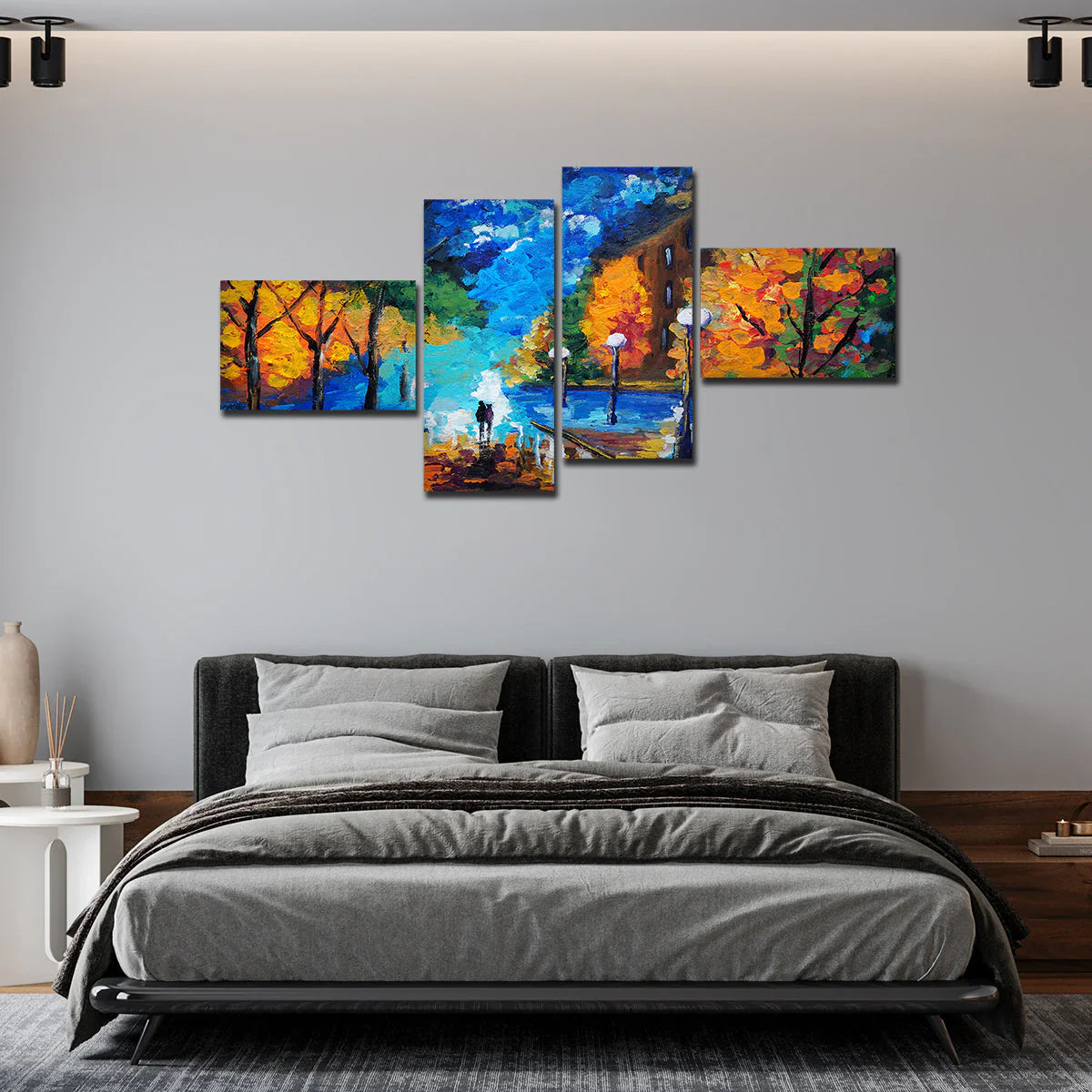 Beautiful Scenery of Couple Dating Canvas Wall Painting DECORMANTRA
