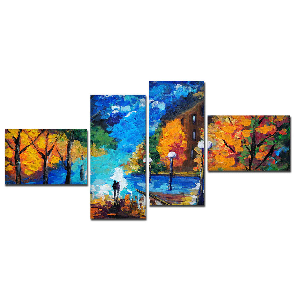 Beautiful Scenery of Couple Dating Canvas Wall Painting DECORMANTRA