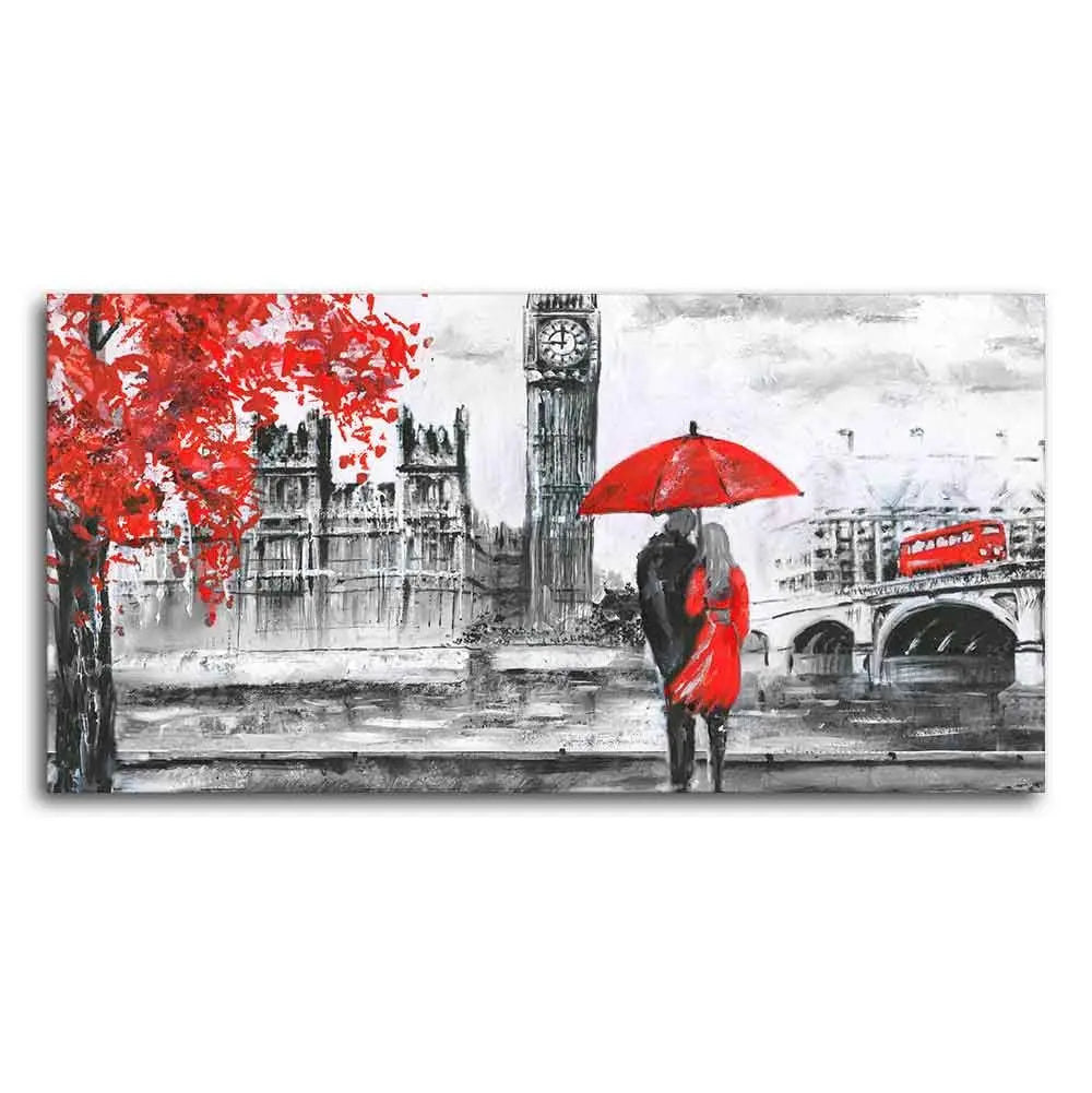 Beautiful Scenery of Couple Dating Canvas Wall Painting DECORMANTRA