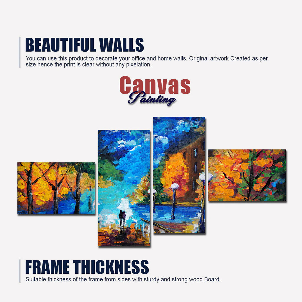 Beautiful Scenery of Couple Dating Canvas Wall Painting DECORMANTRA