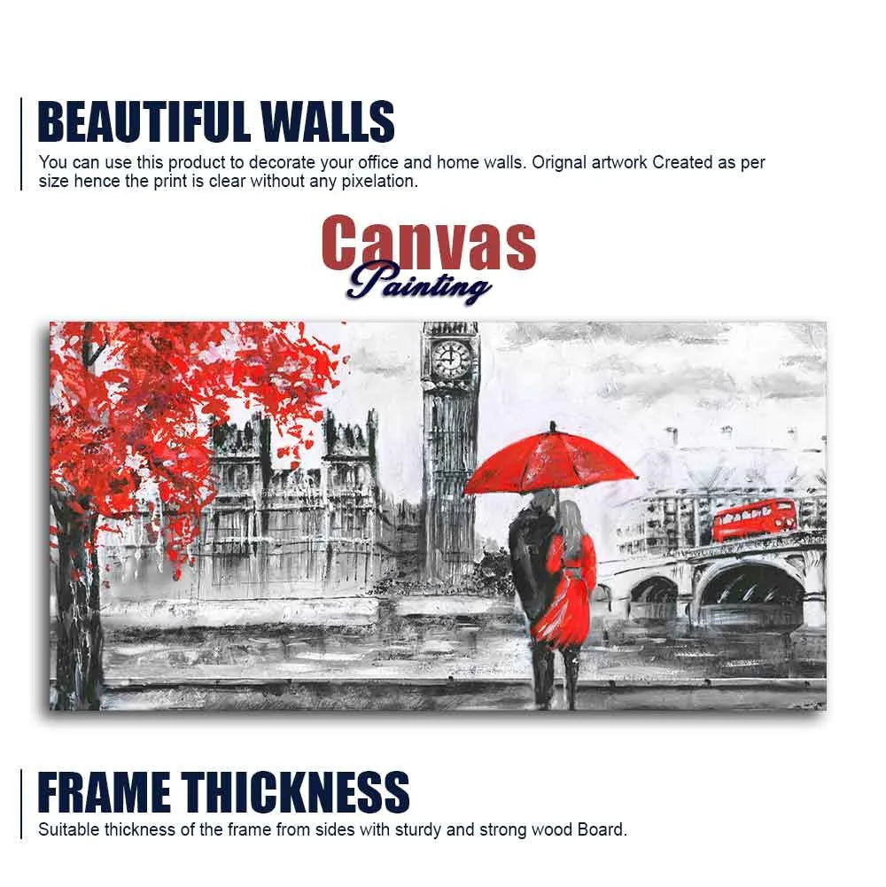 Beautiful Scenery of Couple Dating Canvas Wall Painting DECORMANTRA