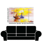 Beautiful Scenery of Sailing Ship on the Ocean Five Pieces Wall Painting DECORMANTRA