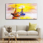 Beautiful Scenery of Sailing Ship on the Ocean Wall Painting DECORMANTRA