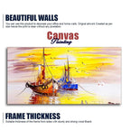 Beautiful Scenery of Sailing Ship on the Ocean Wall Painting DECORMANTRA