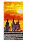 Beautiful Seascape with Sunset Wall Painting DECORMANTRA