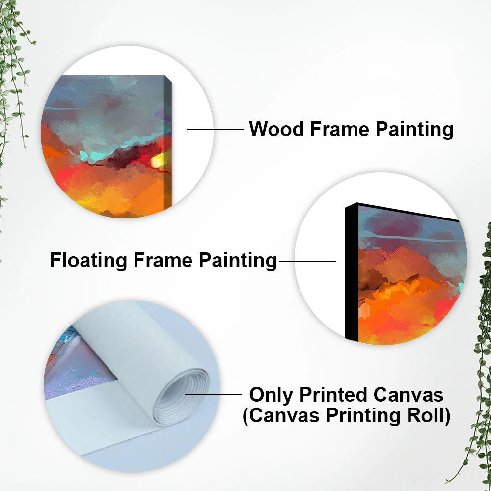 Beautiful Ship in the Ocean Abstract Scenery Premium Canvas Wall Painting DECORMANTRA