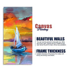 Beautiful Ship in the Ocean Abstract Scenery Premium Canvas Wall Painting DECORMANTRA