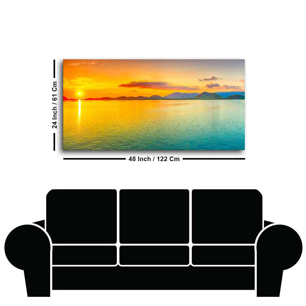 Beautiful Sunset Horizon Canvas wall Painting DECORMANTRA